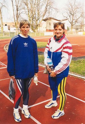 Hana Benešová (vľavo)<br>a Ludmila Formanová, 1993<br>Foto: Marta Moravčíková